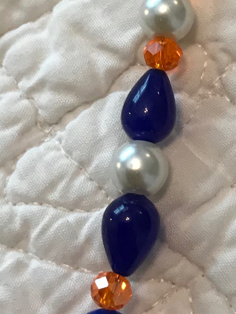 The Orange and the Blue: Artisan necklace - Picture 5 of 8